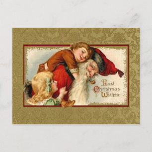 Cartes Pour Fêtes Annuelles Père Noël vintage et enfants