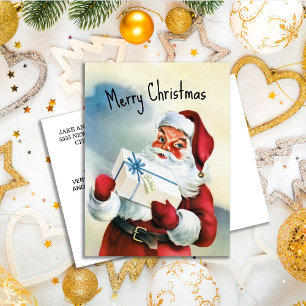 Cartes Pour Fêtes Annuelles Père Noël vintage Joyeux Noël