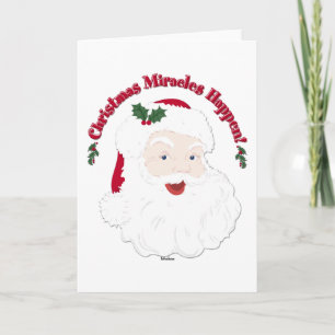 Cartes Pour Fêtes Annuelles Père Noël vintage Les miracles de Noël arrivent !