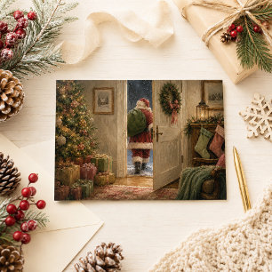Cartes Pour Fêtes Annuelles Père Noël vintage Noël