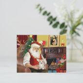 Cartes Pour Fêtes Annuelles Père Noël Welsh Corgi Puppy (Pambassade) (Debout devant)