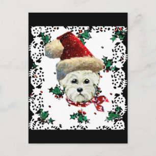 Cartes Pour Fêtes Annuelles Père Noël Westie