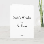 Cartes Pour Fêtes Annuelles Père Noël Wheeler avec bordure rouge (Dos)