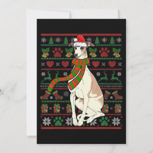 Cartes Pour Fêtes Annuelles Père Noël Whippet Amusing Amateur de Chien Noël