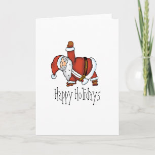 Cartes Pour Fêtes Annuelles Père Noël Yoga - Design de Noël avec Yoga Père Noë