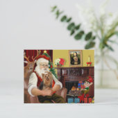 Cartes Pour Fêtes Annuelles Père Noël Yorkshire Terrier #7 (Debout devant)