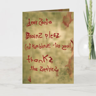 Cartes Pour Fêtes Annuelles père Noël zombie