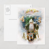 Cartes Pour Fêtes Annuelles Père vintage Noël (Devant / Derrière)