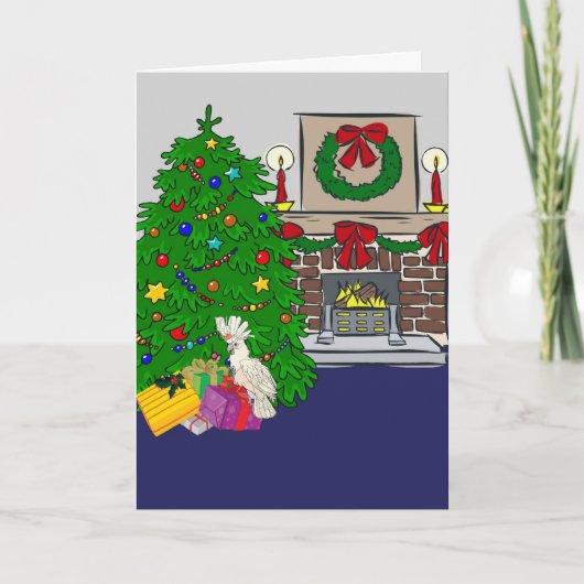 Cartes Pour Fêtes Annuelles perroquet de Noël (Devant)