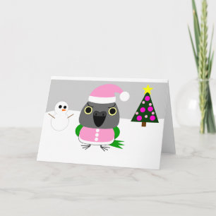 Cartes Pour Fêtes Annuelles perroquet du Sénégal de オウムパロット comme Père Noël