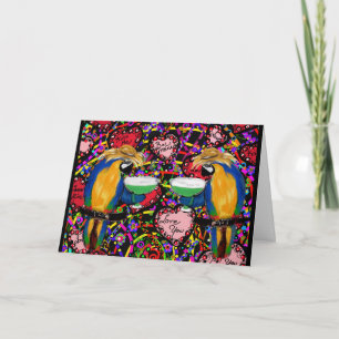 Cartes Pour Fêtes Annuelles Perroquets de la Saint-Valentin