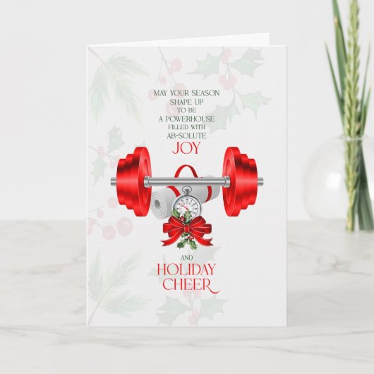 Cartes Pour Fêtes Annuelles Personal Trainer Funny ABsolute Joy and Cheer (Devant)
