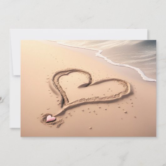 Cartes Pour Fêtes Annuelles Personalize Greeting Card Beach Heart (Devant)