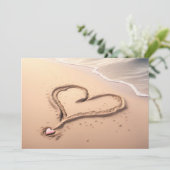 Cartes Pour Fêtes Annuelles Personalize Greeting Card Beach Heart (Debout devant)
