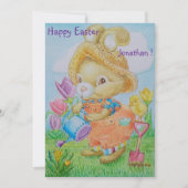 Cartes Pour Fêtes Annuelles Personalized Children's Easter Greeting Card  (Devant)