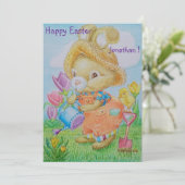 Cartes Pour Fêtes Annuelles Personalized Children's Easter Greeting Card  (Debout devant)