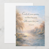 Cartes Pour Fêtes Annuelles Personalized Christian Scripture Encouragement  (Devant / Derrière)