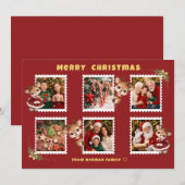 Cartes Pour Fêtes Annuelles Personalized Christmas Flat Holiday Card (Devant / Derrière)