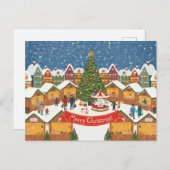 Cartes Pour Fêtes Annuelles Personalized Editable Christmas Postcard (Devant / Derrière)