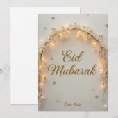 Cartes Pour Fêtes Annuelles Personalized Eid Mubarak (Devant / Derrière)