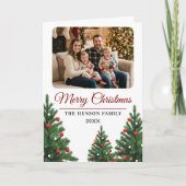 Cartes Pour Fêtes Annuelles Personalized Family Photo Christmas Tree (Devant)
