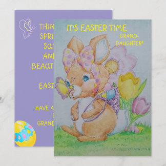 Cartes Pour Fêtes Annuelles Personalized Granddaughter's Easter Greeting Card