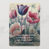 Cartes Pour Fêtes Annuelles Personalized Happy Easter Tulips Easter Card (Devant)