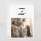 Cartes Pour Fêtes Annuelles Personalized Home Is Merry Family Card (Devant)
