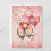 Cartes Pour Fêtes Annuelles Personalized Message Parrot Animal Valentines Day (Devant)