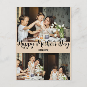 Cartes Pour Fêtes Annuelles Personalized mothers Day, three photo collage gift