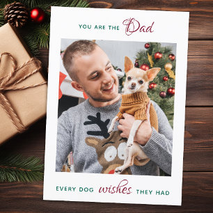 Cartes Pour Fêtes Annuelles Personalized Pet Photo Dog Papa Merry Christmas H