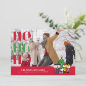 Cartes Pour Fêtes Annuelles Personalized Photo Holiday Gang Around the Tree (Debout devant)