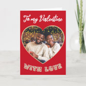 Cartes Pour Fêtes Annuelles Personalized Photo Romantic Heart Valentine’s Day (Devant)