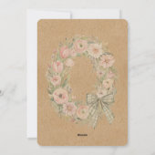 Cartes Pour Fêtes Annuelles Personalized Rustic Easter Floral - Green Script (Dos)