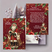 Cartes Pour Fêtes Annuelles Personalized Santa Letter North Pole Cute Reindeer