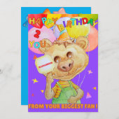 Cartes Pour Fêtes Annuelles Personalized two years old birthday greeting card  (Devant / Derrière)