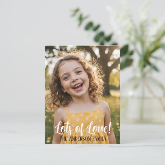 Cartes Pour Fêtes Annuelles Personalized Valentine Photo Postcard (Debout devant)