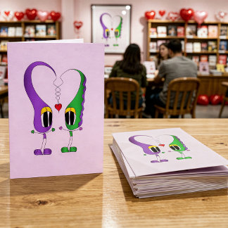 Cartes Pour Fêtes Annuelles Personnage de dessin animé de la Saint-Valentin