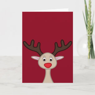 Cartes Pour Fêtes Annuelles Personnage de dessin animé Reindeer