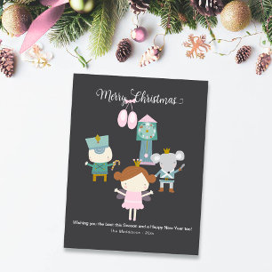 Cartes Pour Fêtes Annuelles Personnages mignons de casse-noisette saluant