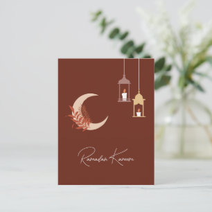 Cartes Pour Fêtes Annuelles Personnalisable Boho islamique Ramadan Kareem