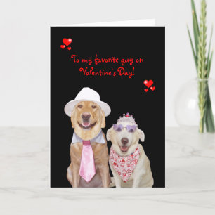Cartes Pour Fêtes Annuelles Personnalisable Funny Chien / Lab Valentine pour G