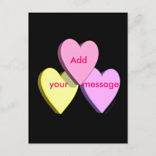 Cartes Pour Fêtes Annuelles Personnalisable Saint Valentin Coeurs de bonbons L