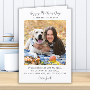 Cartes Pour Fêtes Annuelles Personnalisé Animaux de compagnie Photo Chien Mama