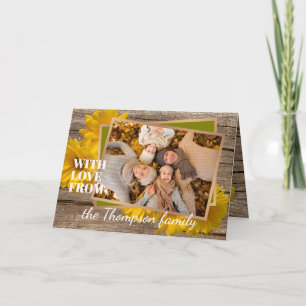 Cartes Pour Fêtes Annuelles Personnalisé Avec Amour Pour Thanksgiving Holiday 