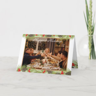 Cartes Pour Fêtes Annuelles Personnalisé Classique Classique Chic Happest