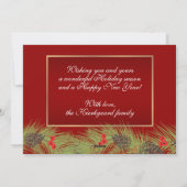 Cartes Pour Fêtes Annuelles Personnalisé Classique Classique Chic Happest (Dos)