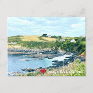Cartes Pour Fêtes Annuelles Personnalisé Coeur Bessys Cove Penzance Cornwall P