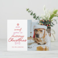 Personnalisé Deux Photo Drôle Animal Chien Woof Ch