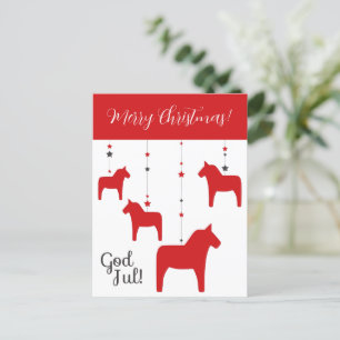 Cartes Pour Fêtes Annuelles Personnalisé Dieu jul ! Cheval de Noël